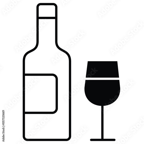 No Alcohol Symbol Wine Drinking Icon Design