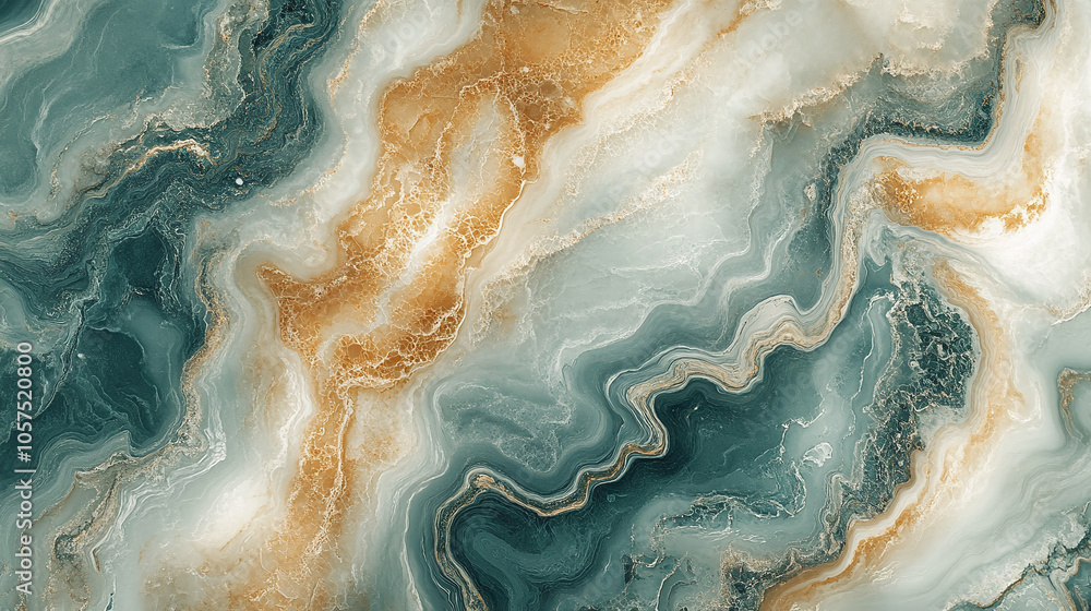 Fototapeta premium Fluid Marble: Swirls of flowing color, resembling marble texture with a mix of soft and bold hues, creating an elegant, fluid background