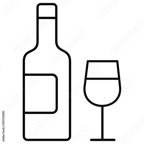 Prohibited Wine Glass Alcohol Ban Icon Design