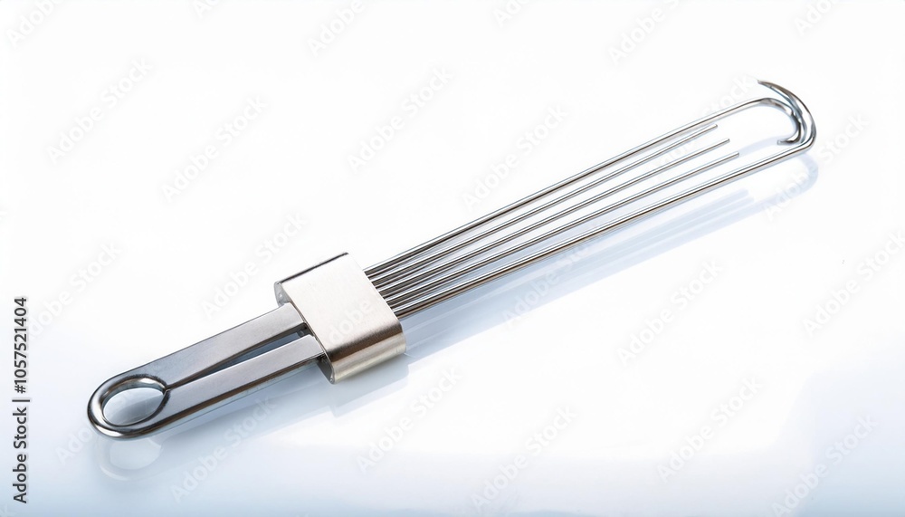 Tuning Fork on White Background Isolated. Full Shot of Medical Devices. Tuning Fork on White Background Isolated. Full Shot of Medical Devices.