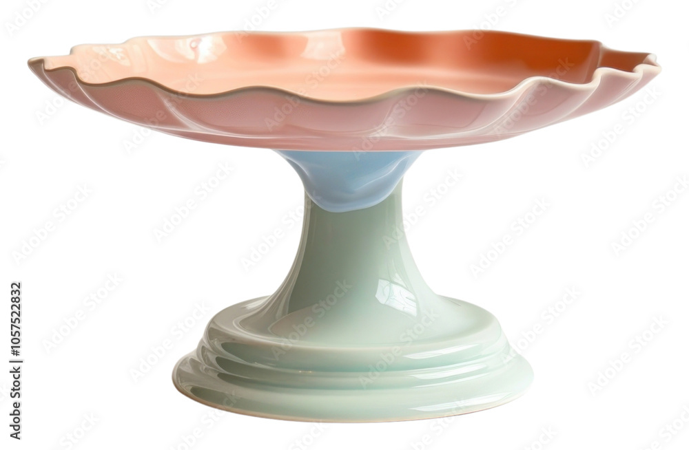 PNG One piece of pastel ceramic pedestal cake plate birdbath porcelain festival. PNG One piece of pastel ceramic pedestal cake plate birdbath porcelain festival.