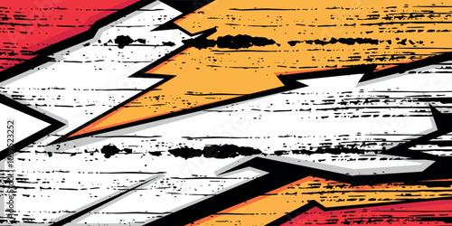 Side body hand drawn graphic sticker. Car decal wrap design. Abstract racing design concept for motorcycle, boat, truck, car, boat and more.