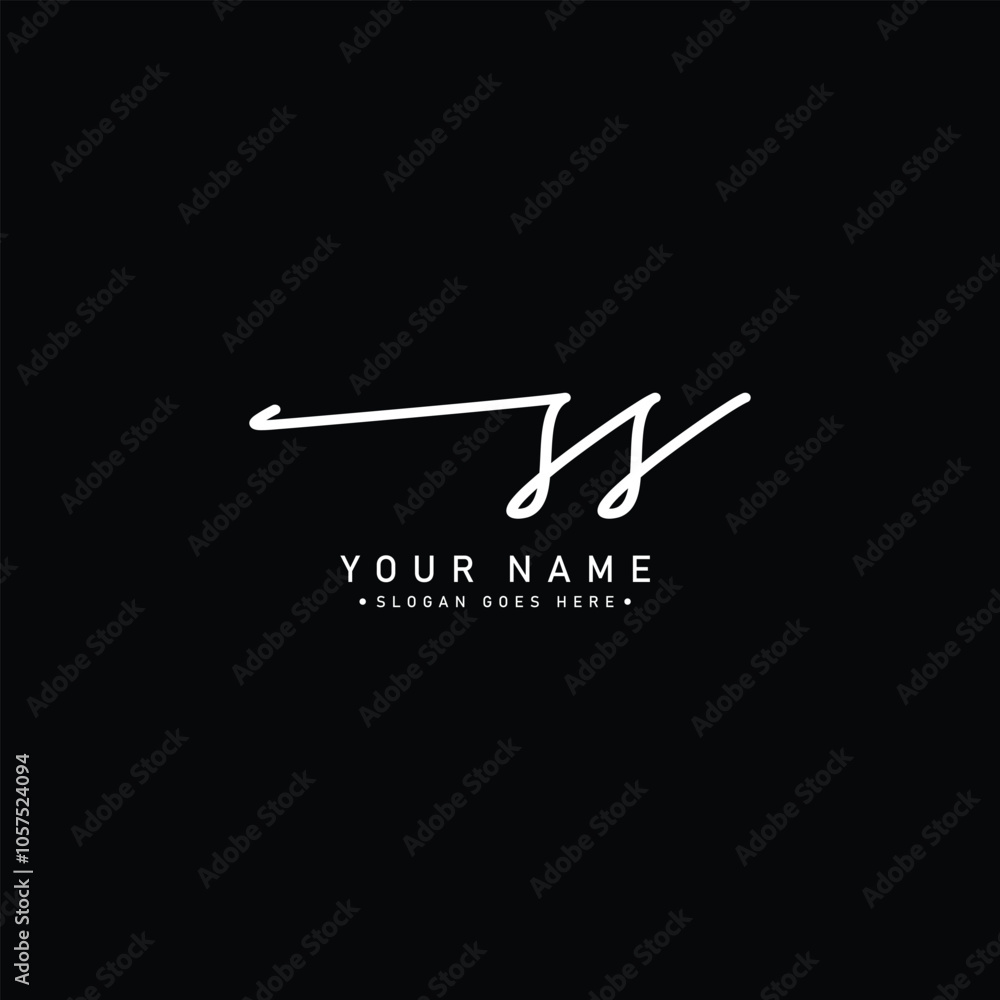 Simple Signature Logo for Alphabet SS - Handwritten Signature for Photography and Fashion Business Simple Signature Logo for Alphabet SS - Handwritten Signature for Photography and Fashion Business
