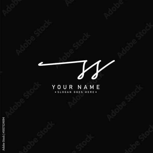 Simple Signature Logo for Alphabet SS - Handwritten Signature for Photography and Fashion Business