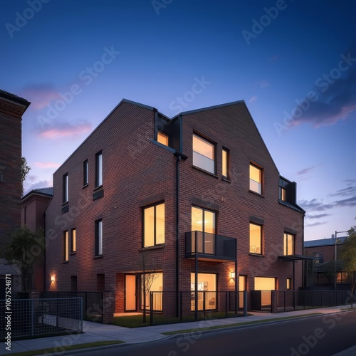 Construction of a brick veneer town houses in melbourne victoria australian suburbia Condominium 