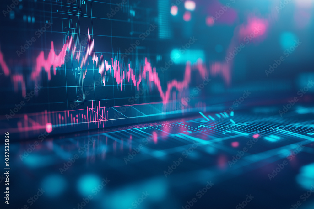 Abstract financial graph with uptrend arrows line Abstract financial graph with uptrend arrows line