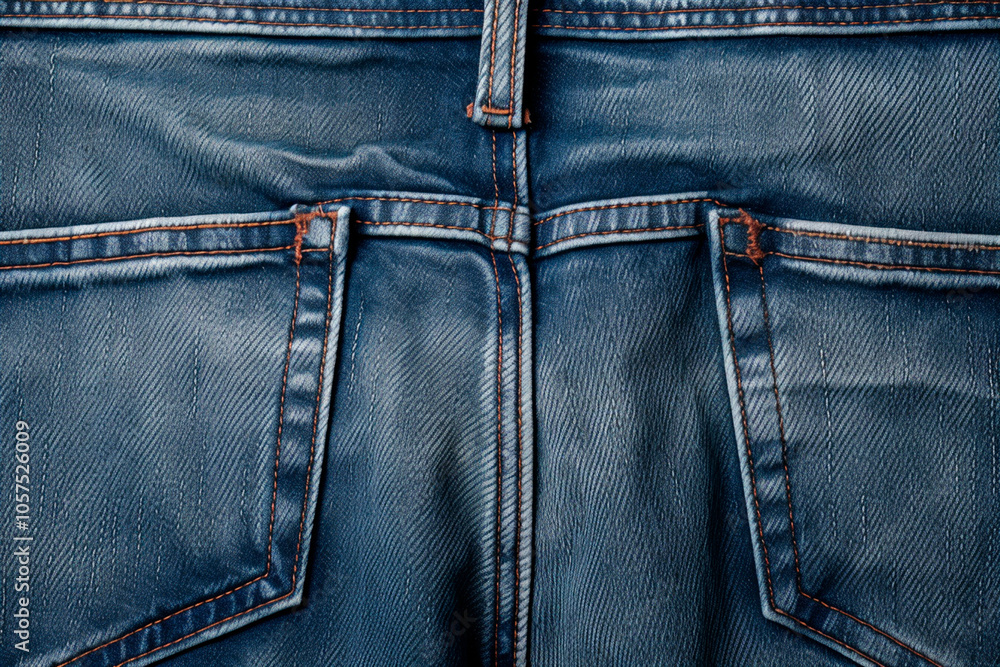 Detailed image of denim jeans highlighting fabric texture and seam details for fashion imagery. Detailed image of denim jeans highlighting fabric texture and seam details for fashion imagery.