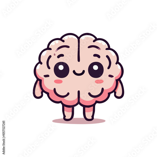 cute icon character brain