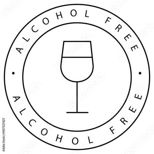 No Alcohol Wine Bottle Vector Icon Design
