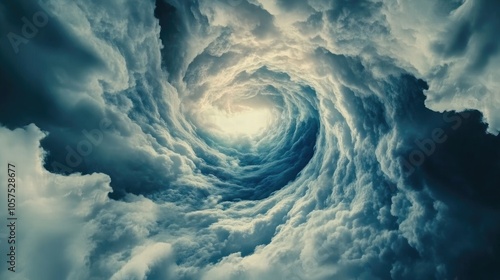 Wallpaper Mural Dynamic hyperlapse capturing the mesmerizing movement of clouds in a fast time sequence. The hyperlapse effect creates a visually engaging portrayal of cloud dynamics with ample copy space. Torontodigital.ca