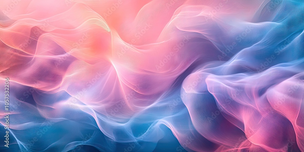 An abstract background showcases waves of light in shades of pink and blue, creating a blurred effect that enhances its visual appeal and intrigue. An abstract background showcases waves of light in shades of pink and blue, creating a blurred effect that enhances its visual appeal and intrigue.
