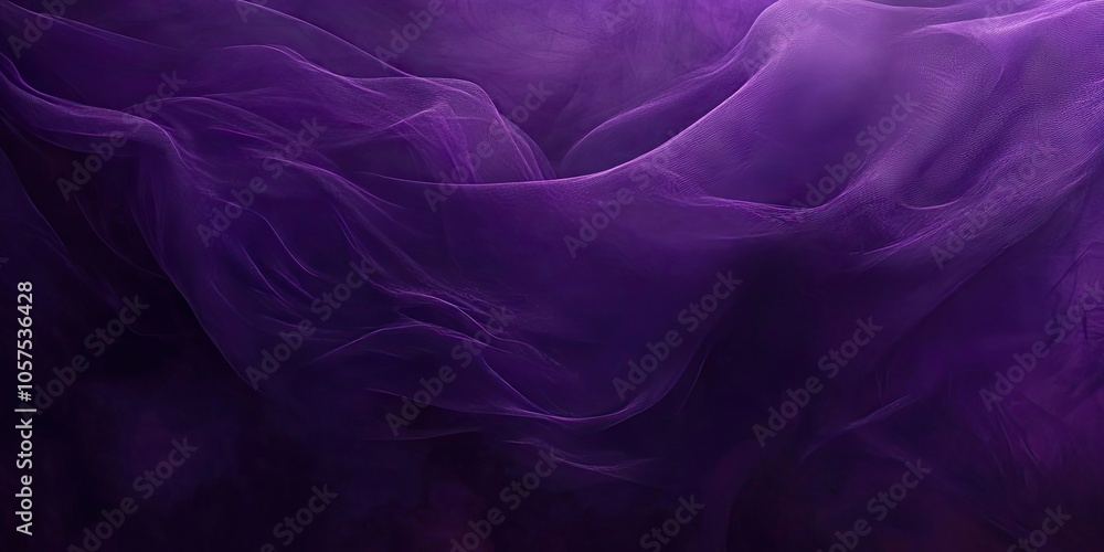 Fototapeta premium Deep purple backdrop featuring gentle gradients. This dark purple background is embellished with smooth transitions, creating a visually appealing and calming effect.