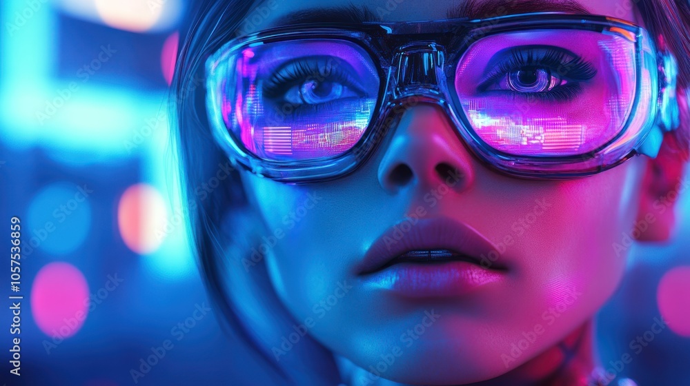 Futuristic Woman with Goggles Futuristic Woman with Goggles