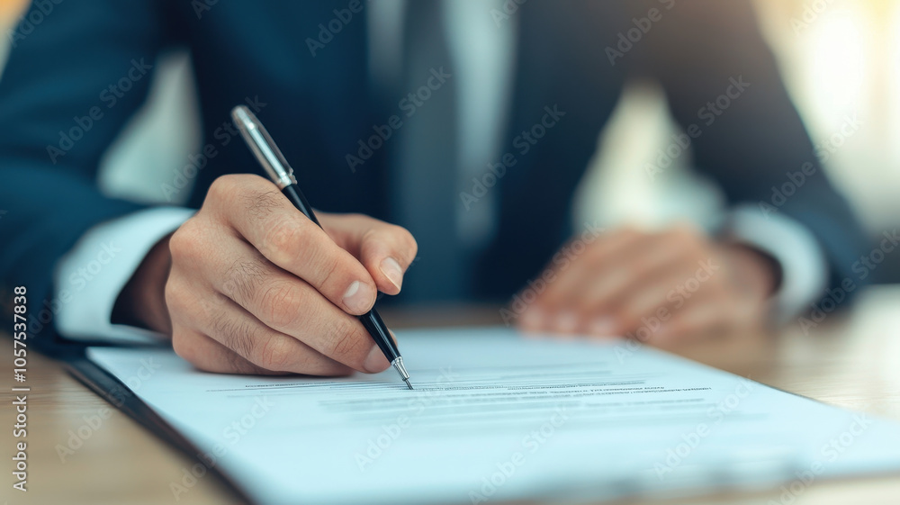 client is focused on signing important documents with pen client is focused on signing important documents with pen