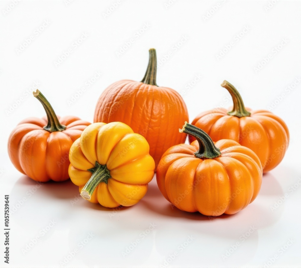 pumpkins different vegetables on white background pumpkins different vegetables on white background