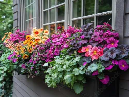  Window boxes filled with seasonal flowers or greenery add warmth and color under select windows, enhancing building’s welcoming look.