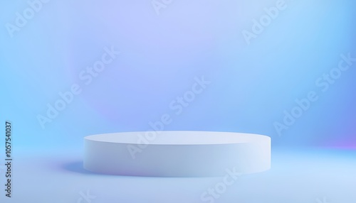 Minimalist White Podium Against Gradient Background