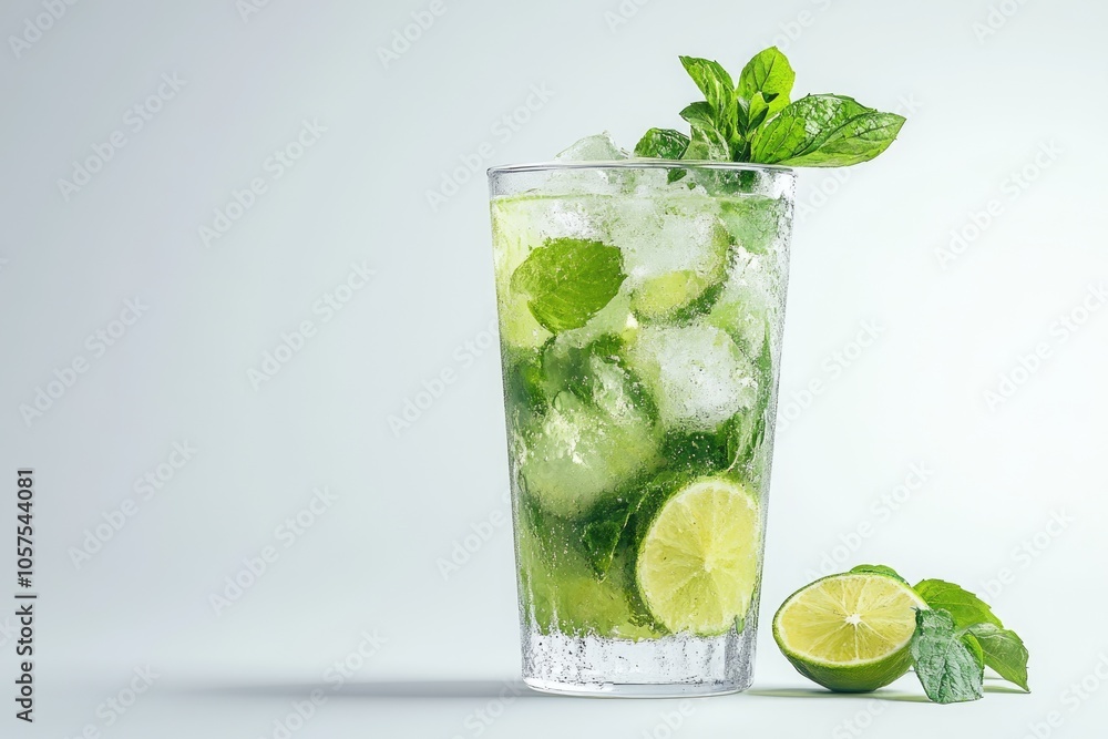 mojito mojito Fresh mojito cocktail isolated on white background. mojito mojito Fresh mojito cocktail isolated on white background.