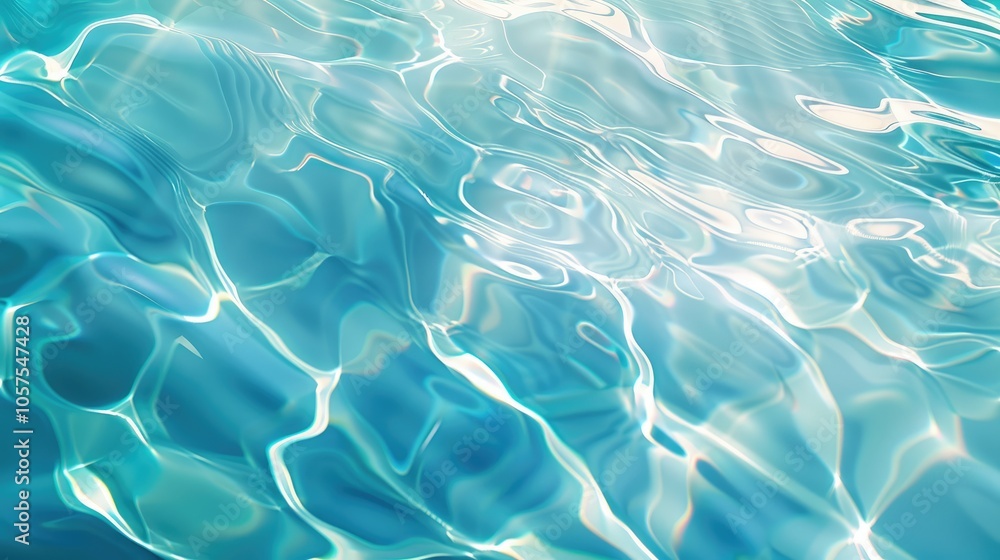 Abstract summer banner background with clear blue water waves texture and sunlight reflections, ideal for cosmetic advertising. Abstract summer banner background with clear blue water waves texture and sunlight reflections, ideal for cosmetic advertising.