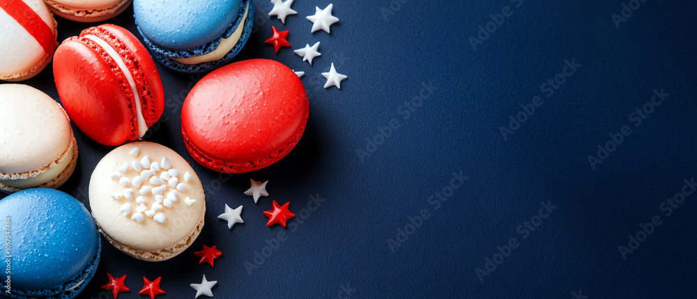Delightful french flag macarons a colorful dessert feast for national celebrations Delightful french flag macarons a colorful dessert feast for national celebrations