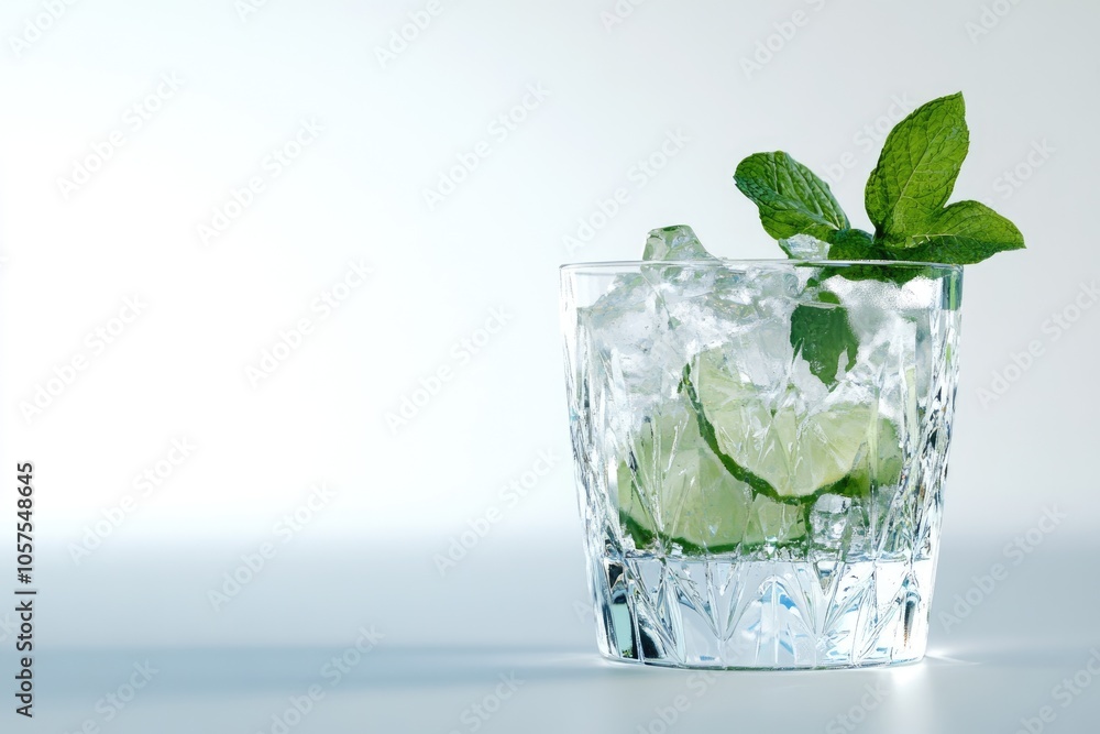 Mojito cocktail on white background Mojito cocktail on white background