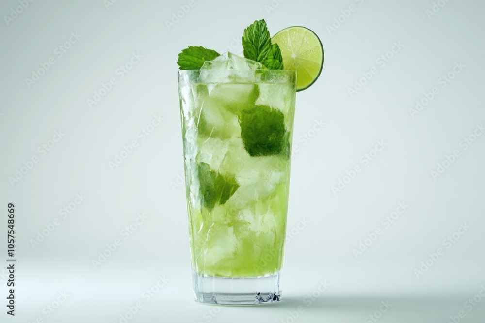 Mojito cocktail on white background Mojito cocktail on white background