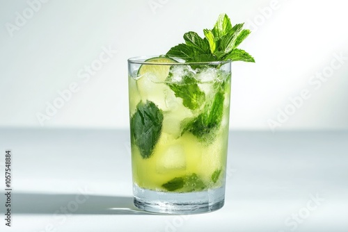 Mojito cocktail on white background