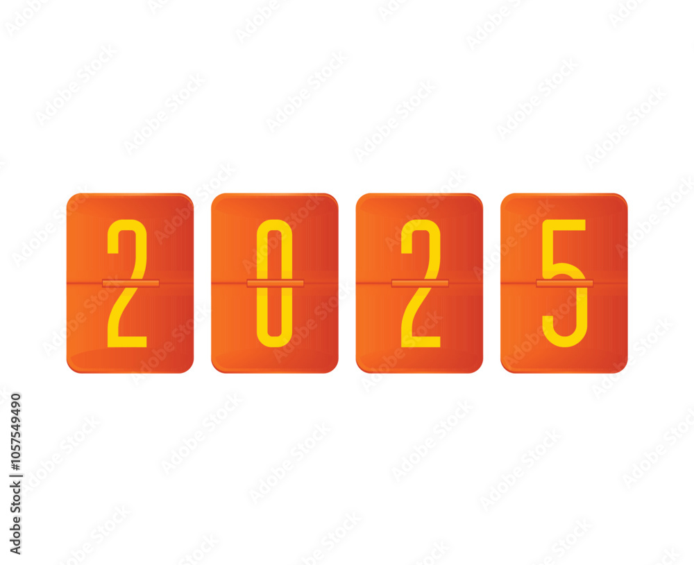 2025 Happy New Year Abstract Orange And Yellow Typography Numbers Design Vector Illustration 2025 Happy New Year Abstract Orange And Yellow Typography Numbers Design Vector Illustration