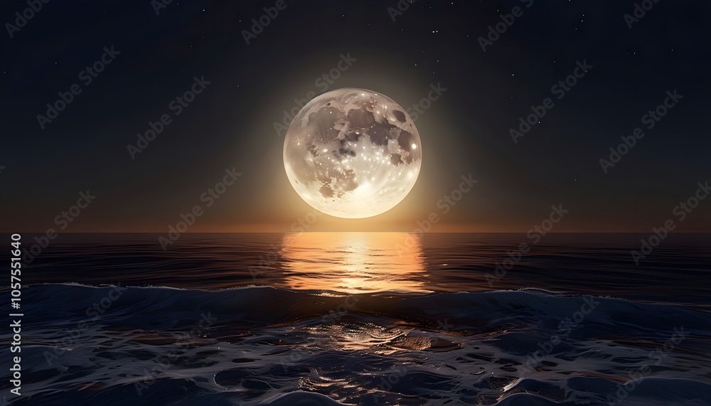 Moonrise Above the Ocean Moonrise Above the Ocean