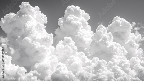 Dramatic Black and White Cumulus Clouds in the Sky photo