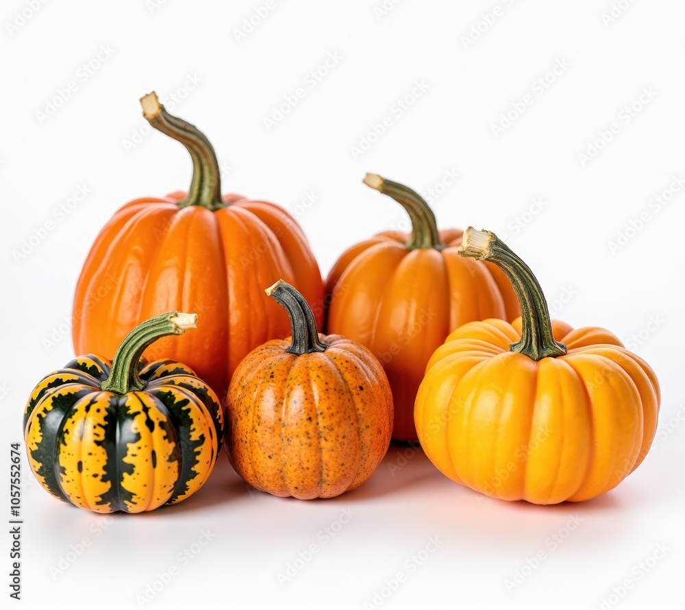 pumpkins different vegetables on white background pumpkins different vegetables on white background