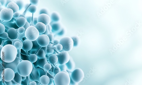 Abstract representation of cellular structures in a scientific context.