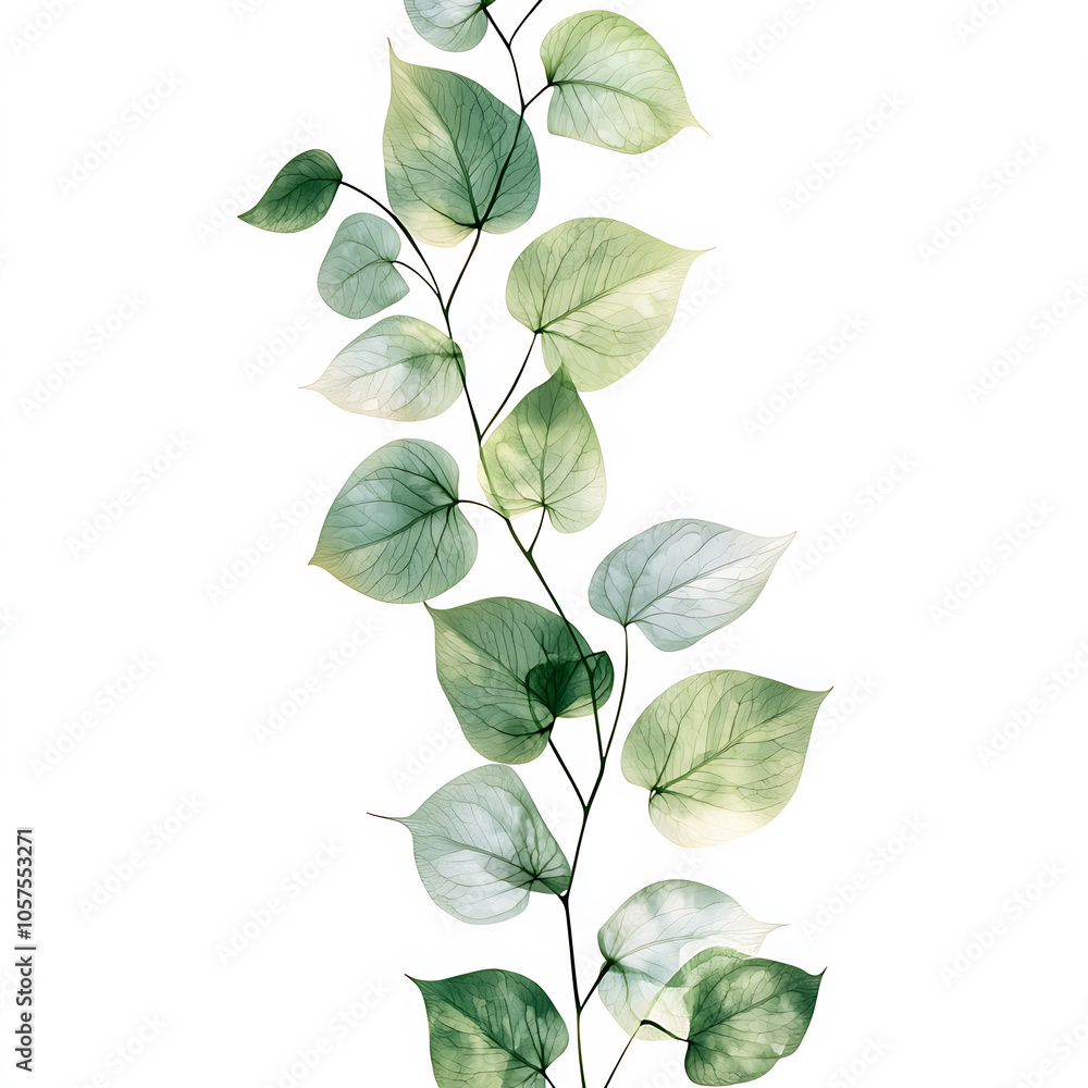 Green leaves transparent Green leaves transparent