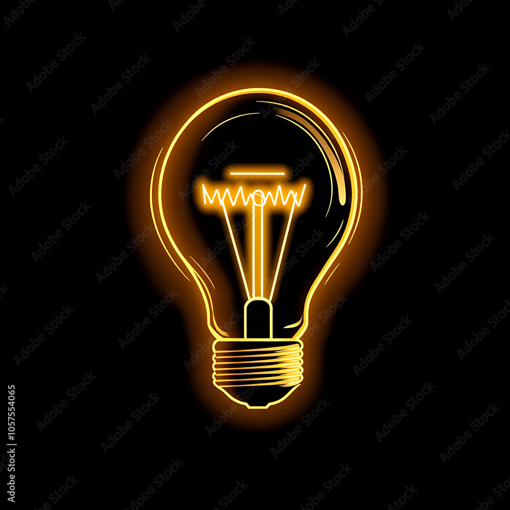 Bulb electricity vector icon Bulb electricity vector icon