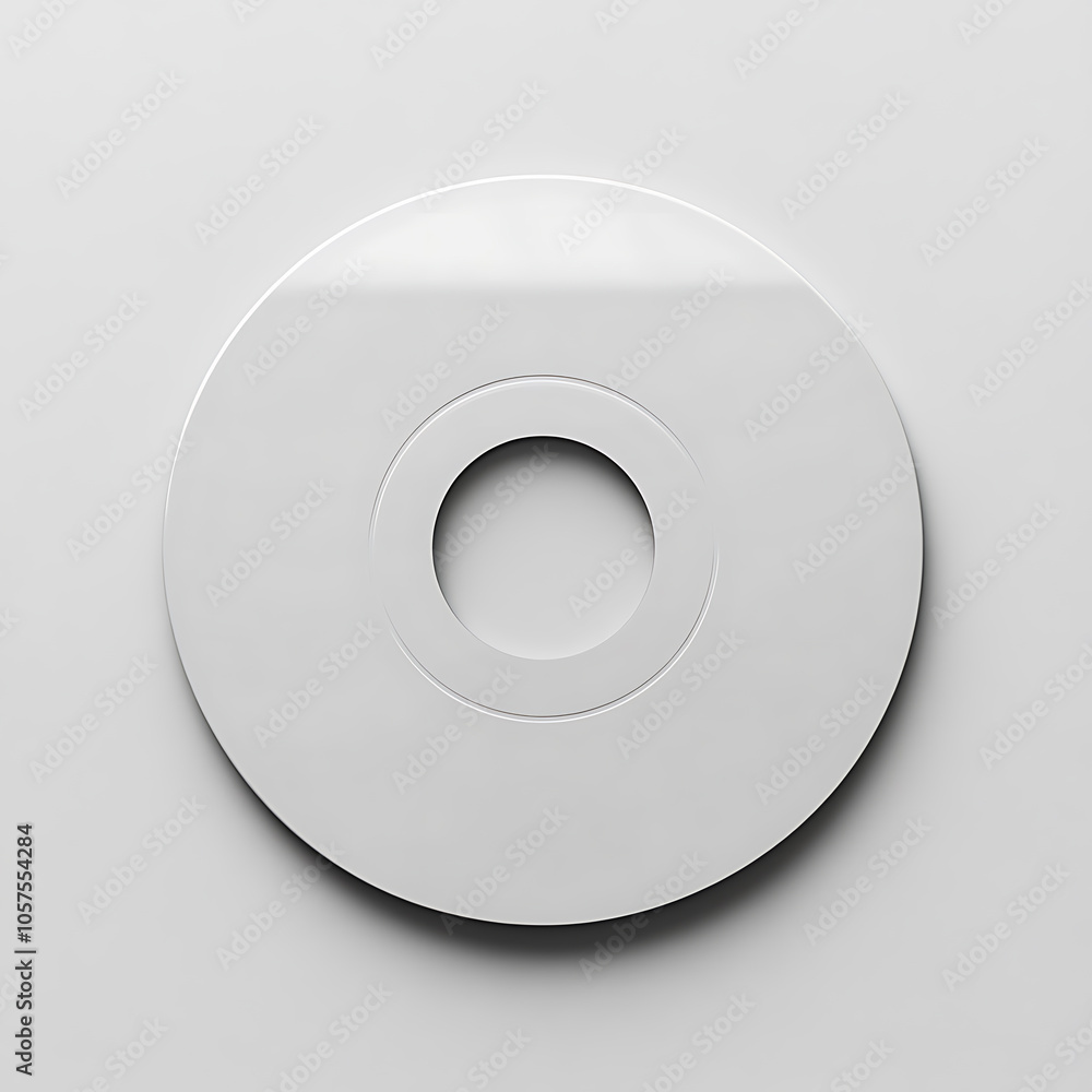 Realistic white cd template mockup cutout Realistic white cd template mockup cutout