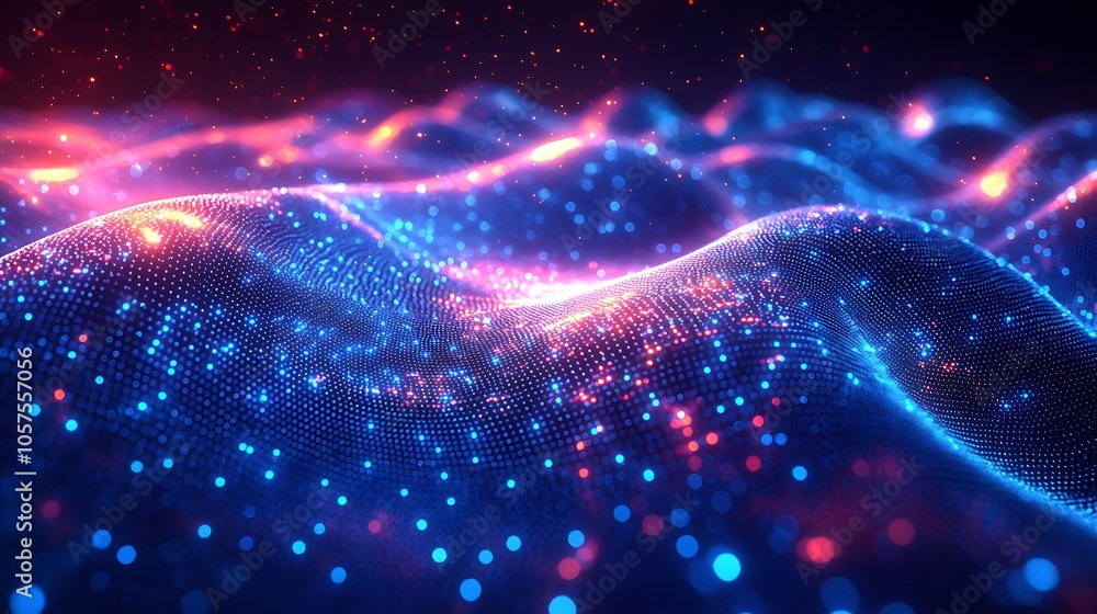 Glowing Fiber Optic Cables in Vibrant Colors Glowing Fiber Optic Cables in Vibrant Colors