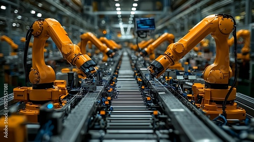 Industrial IoT Robotics in Modern Factory Environment