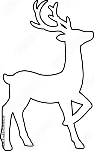 standing deer outline vector.
Deer outline icon svg.
Simple line drawing of deer.