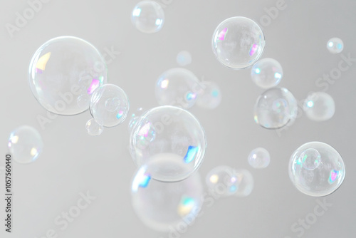 PNG A group of transparent bubbles floating background translucent iridescent.