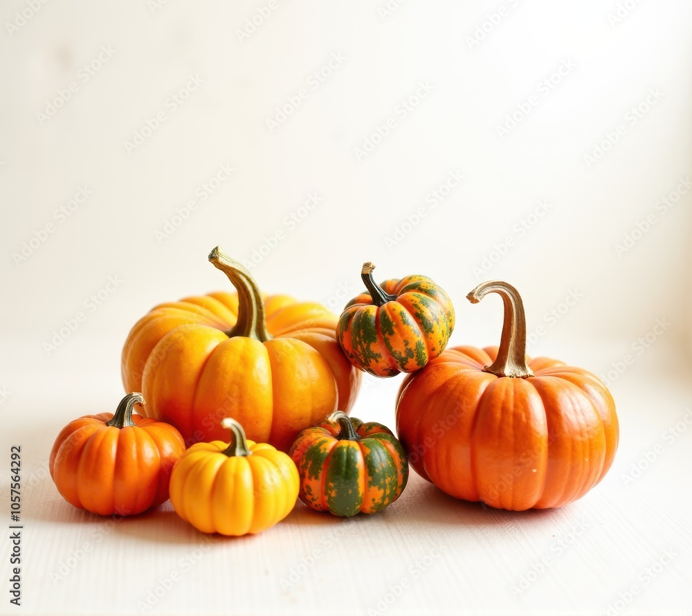 pumpkins different vegetables on white background pumpkins different vegetables on white background