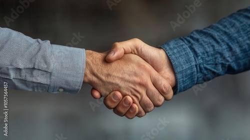 Wallpaper Mural Two hands engaged in a handshake, symbolizing agreement, cooperation, or a successful business partnership. Torontodigital.ca