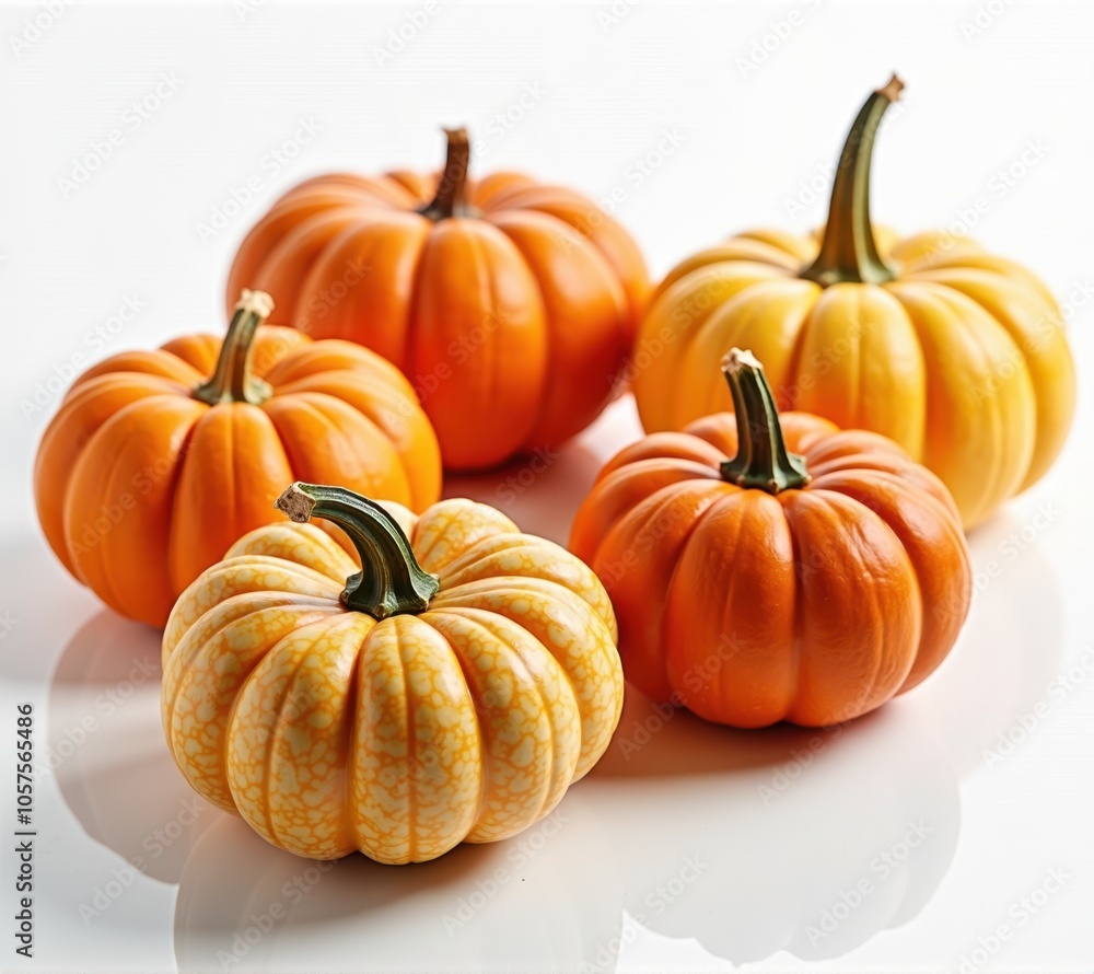 pumpkins different vegetables on white background pumpkins different vegetables on white background