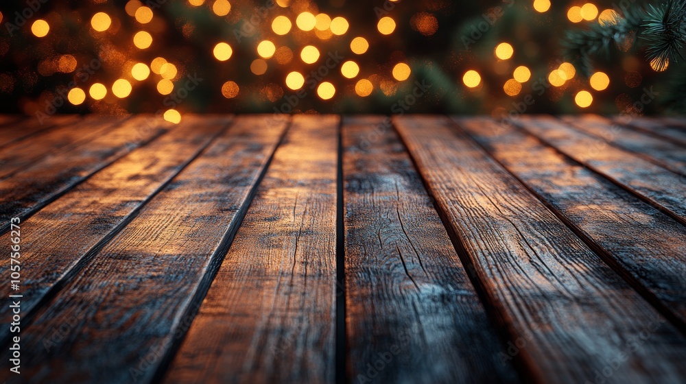 There is also a wood table with bokeh after a concert, and a desk with light bokeh in concert There is also a wood table with bokeh after a concert, and a desk with light bokeh in concert