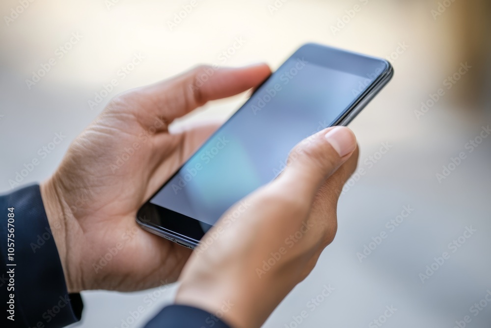 Closeup of male hands using smart phone, blurred trendy background. Man use mobile phone outdoors. Day light. Unrecognizable person touching smartphone screen. Unknown boy holding cellphone outside Closeup of male hands using smart phone, blurred trendy background. Man use mobile phone outdoors. Day light. Unrecognizable person touching smartphone screen. Unknown boy holding cellphone outside