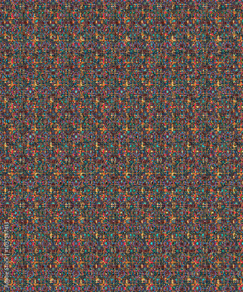 Fototapeta premium Seamless Pattern Illustrations for Designing in Unique and vibrant digital textile designs, crafted to bring elegance and sophistication to any fabric. Perfect for fashion, home decor 