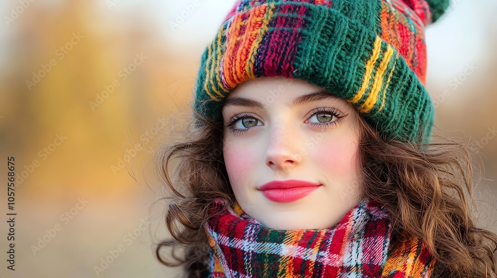 Plaid Christmas beanie with a warm fleece lining, perfect for chilly holiday weather Plaid Christmas beanie with a warm fleece lining, perfect for chilly holiday weather