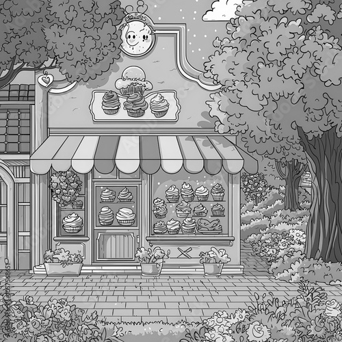 A magical ice cream shop wi...