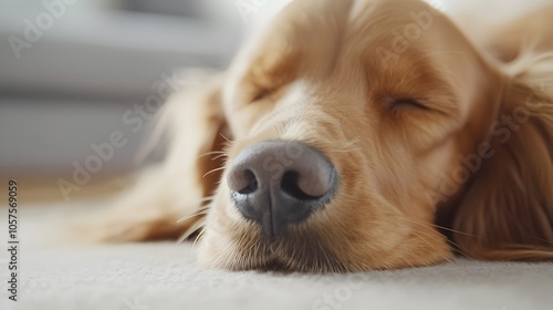 Close-Up of a Cocker Spaniels Soft and Shiny Nose - Captivating Detail in Fluffy Fur with Warm Lighting for a Heartwarming Pet Portrait