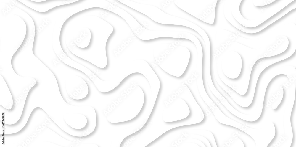 Abstract White paper cut background with lines. white line drawing geometric paper art design. 3d papercut decoration textured with wavy layers. 3d realistic design used for banner, posters. line maps Abstract White paper cut background with lines. white line drawing geometric paper art design. 3d papercut decoration textured with wavy layers. 3d realistic design used for banner, posters. line maps