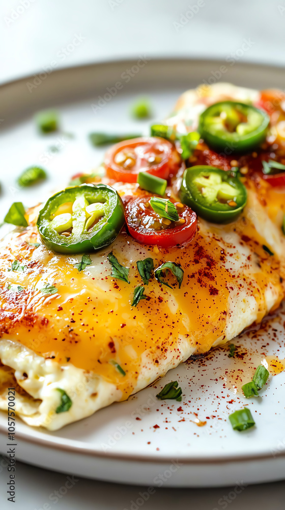 Spicy jalapeno and cheese omelette a flavorful twist on a classic dish Spicy jalapeno and cheese omelette a flavorful twist on a classic dish